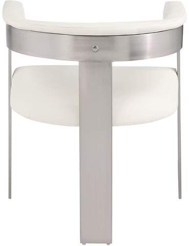 Romeo - Faux Leather Dining Chair With Silver Base (Set of 2)