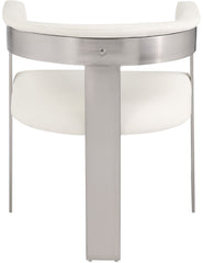 Romeo - Faux Leather Dining Chair With Silver Base (Set of 2)