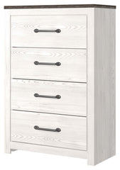 Gerridan - Four Drawer Chest - White / Gray
