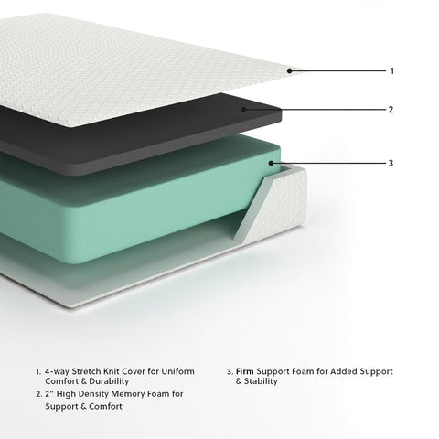 Chime 12 Inch Memory Foam - California King Mattress - 12-inch - White