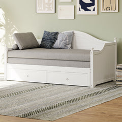 Daybed With Extendable Trundle And Storage Drawers