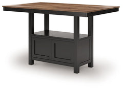Wildenauer - Rectangular Dining Room Counter Table - Brown / Black