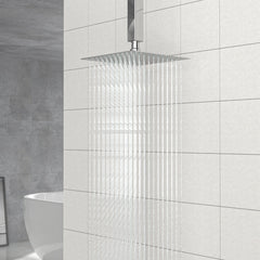 8" Square Rain Shower Head, Ceiling / Wall Mount Stainless Steel Bath Fixture