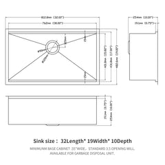 Single Bowl, Undermount Workstation, Kitchen Sink With Accessories