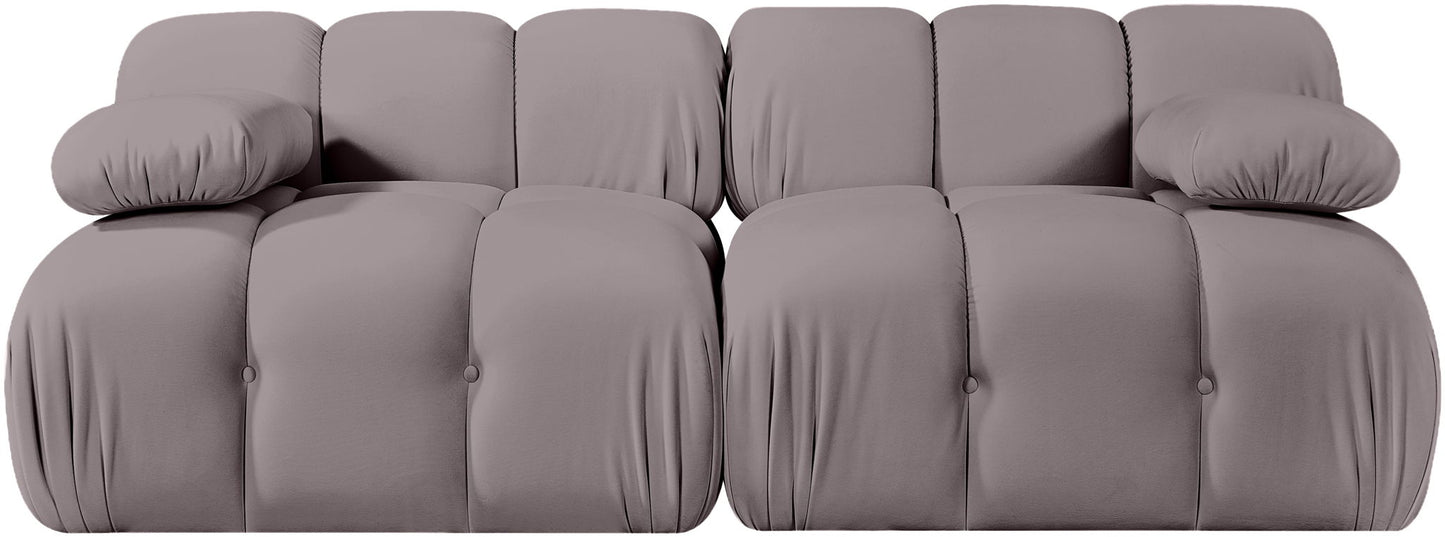 Orin - Velvet Performance Fabric Upholstered 2 Piece Modular Sofa
