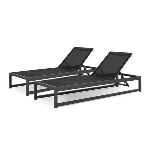Outdoor Nylon Chaise Lounge, (Set of 2)