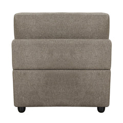 Rylie - Modular Armless Chair With Pillow - Brown Linen