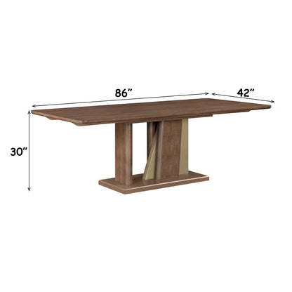 Ouida - Dining Table - Brown / Gold