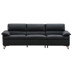 Eilene - Sofa - Black Top Grain Leather
