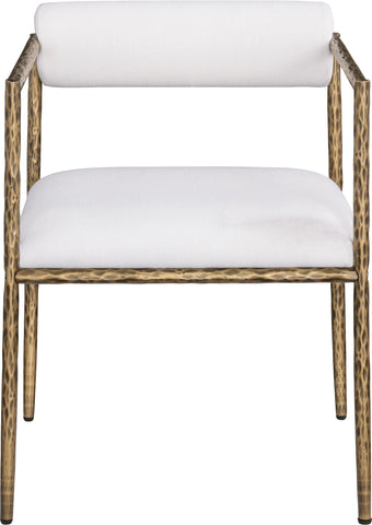 Axis - Linen Textured Cream Fabric Upholstered Dining Chair (Set of 2)