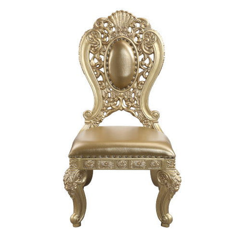 Seville - Side Chair (Set of 2) - Synthetic Leather & Gold