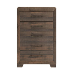 5 Drawer Chest With Casual Style - Brown