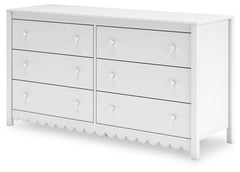 Hallityn - Six Drawer Dresser - White