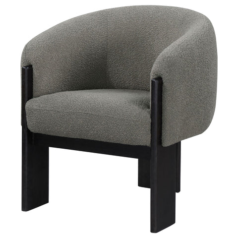 Maciel - Upholstered Barrel Back Accent Chair - Mushroom