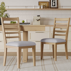 Upholstered Armless Chairs With High Ladder Back