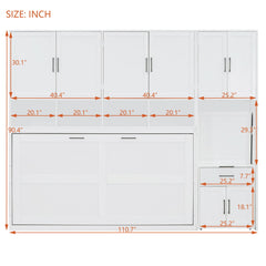 Murphy Wall Bed With Closet, Drawers & Desk