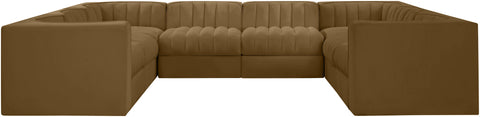 Rummi - Velvet Performance Fabric Upholstered Modular Sectional