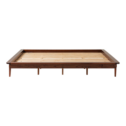 King Platform Bed Frame - Walnut