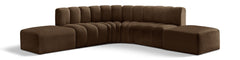 Arc - Velvet 6 Piece Corner Modular Sofa