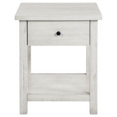 Castleton - 1 Drawer Wood End Table With Shelf