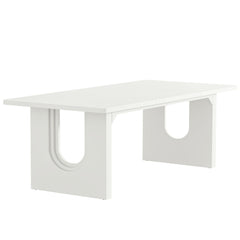 Rectangular Dining Table For 6 - 8 People With Pedestal Base