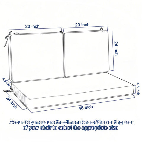 Deep Seat Waterproof Replacement Patio Chair Cushions For Patio Furniture