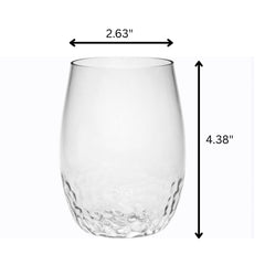 Tritan Hammer - Leadingware Plastic Wine Glasses (Set of 4), Unbreakable 15Oz - Clear