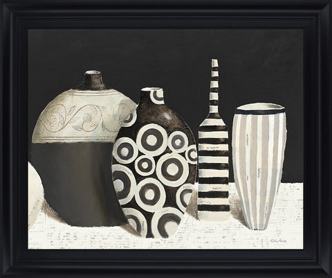 Monochrome Vessels - 28" x 34" Framed Wall Art