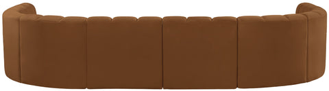 Arc - Velvet Modular U-Shaped Sectional - Saddle