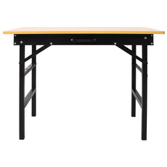Portable Folding Work Table With Measuring Tape And Angle Finder Steel - Black