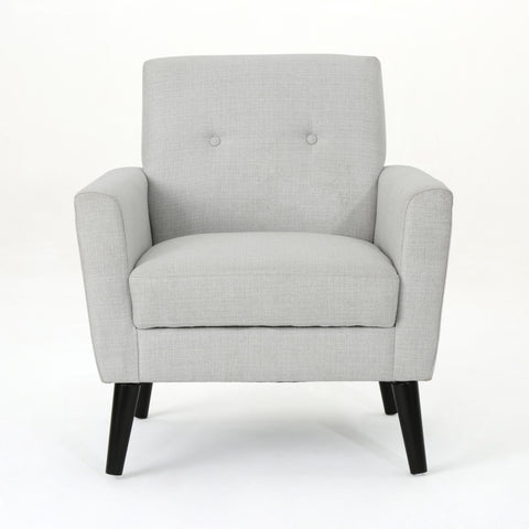 Radiantize - Upholstered Fabric Club Chair With Square-Off Back And Button Tufted