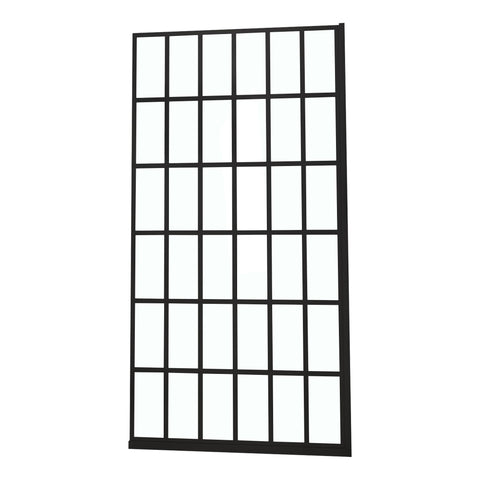 Frameless Fixed Shower Door, Open Entry Design