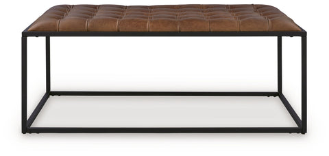 Junsor - Cocktail Ottoman - Brown / Black