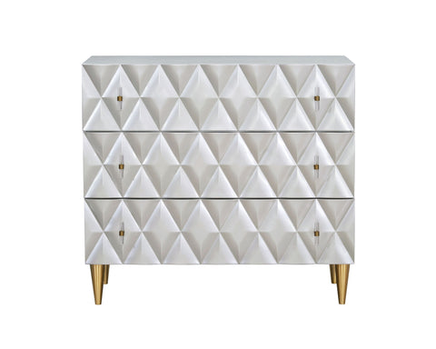 Anson - Console Cabinet - Silver / Champagne