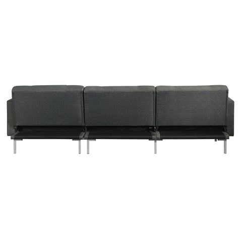 Duzzy - Sectional Sofa - Dark Gray Fabric