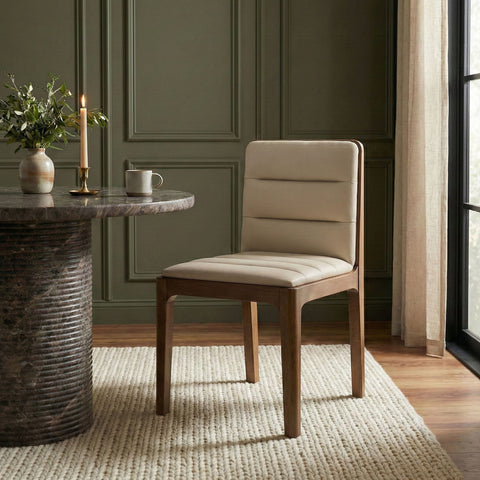 Ellis - Vegan Leather Upholstered Dining Chair (Set of 2) - Brown Base