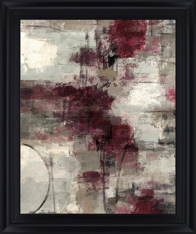 Crimson Veil - 28" x 34" Framed Wall Art