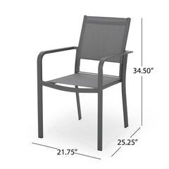 Waterfal - Outdoor Aluminum Dining Chair With Mesh Seat (Set of 2)