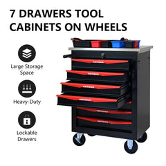 Drawer Multifunctional Tool Cart With Wheels For Garage