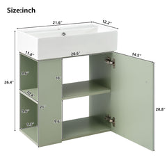 Modern Floating Bathroom Vanity With Ceramic Basin Perfect For Small Bathrooms