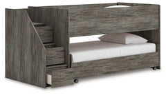 Frandern - Twin Over Twin Loft Bed - Gray