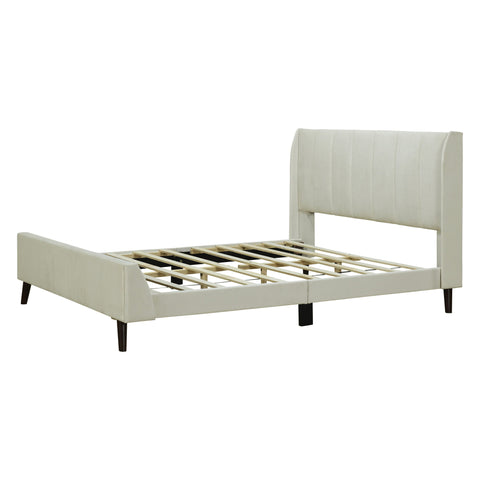 Upholstered Platform Bed Velvet