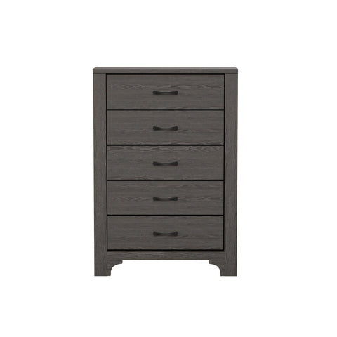 5 Drawer Dresser - Gray / Brown