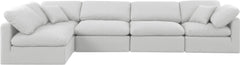 Indulge - Linen 5 Piece Modular Sectional - White