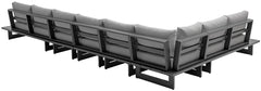 Maldives - 6 Piece Water Resistant Outdoor Patio Modular Sectional With Gray Base