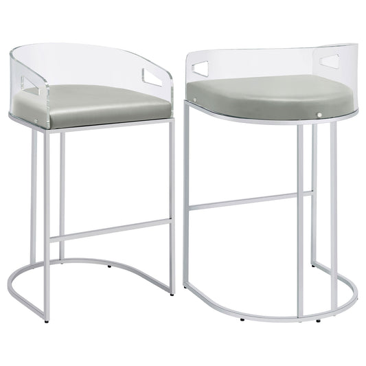 Mello - Upholstered Bar Chair (Set of 2) - Gray