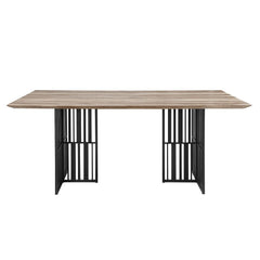 Zudora - Dining Table - Antique Oak & Black