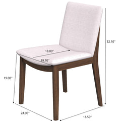 Laura - Mid-Century Modern Solid Wood Dining Chair (Set of 2)