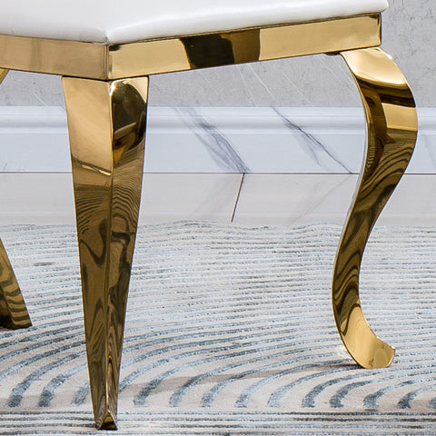 ette Unique Design Backrest Dining Chair With Stainless Steel Legs (Set of 2)