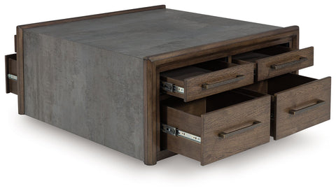 Kallenny - Brown / Gray - Square Cocktail Table